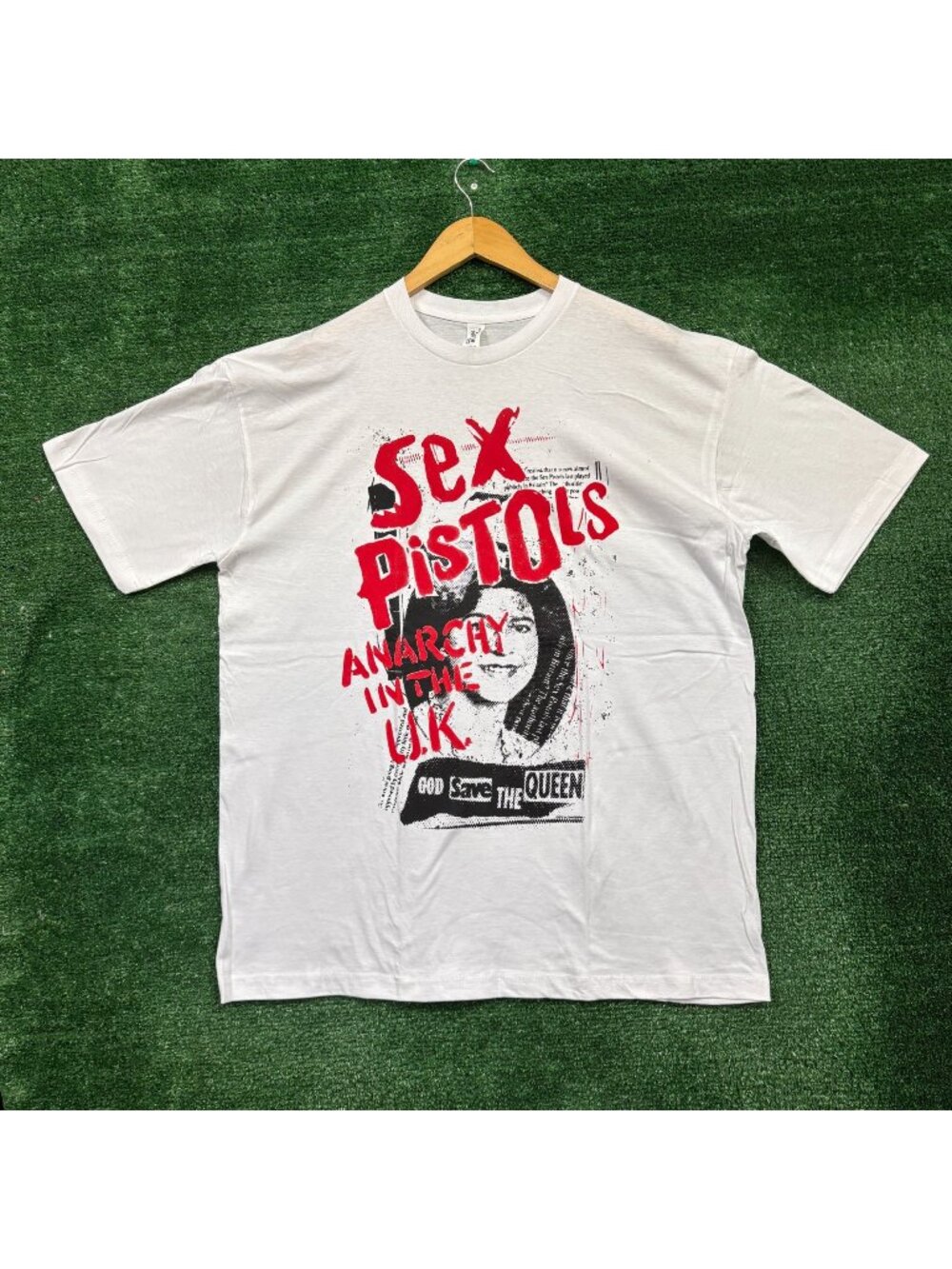Sex Pistols Anarchy In The U.K. God Save The Queen Punk Rock Band T-Shirt Size E